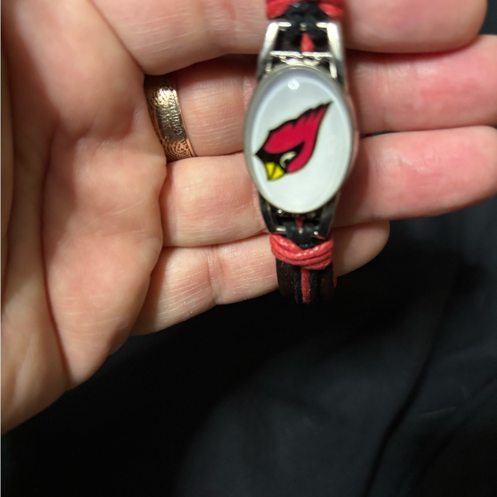 Red and Black Cardinals Bracelet Adjustable